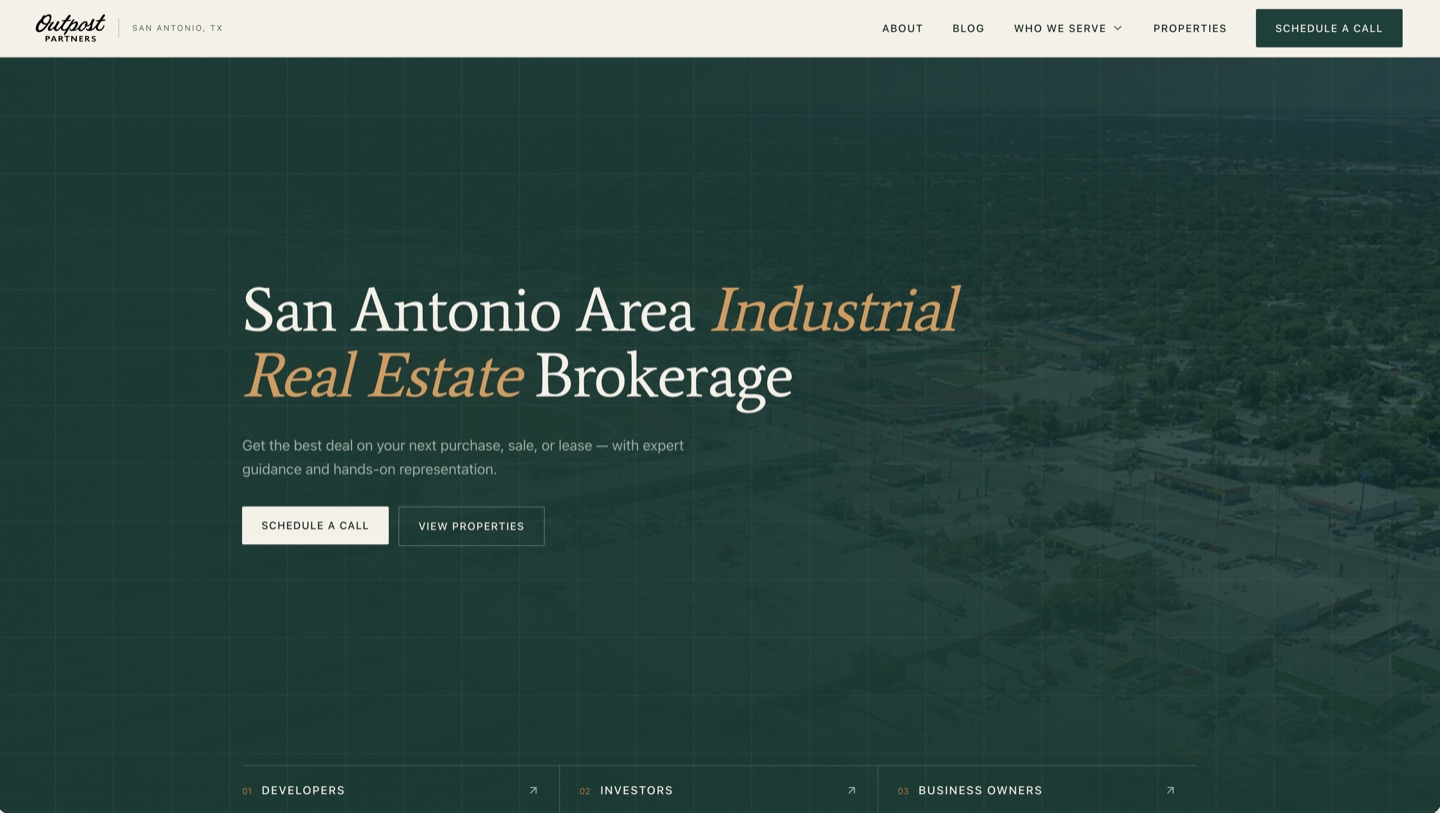 The Outpost Partners website